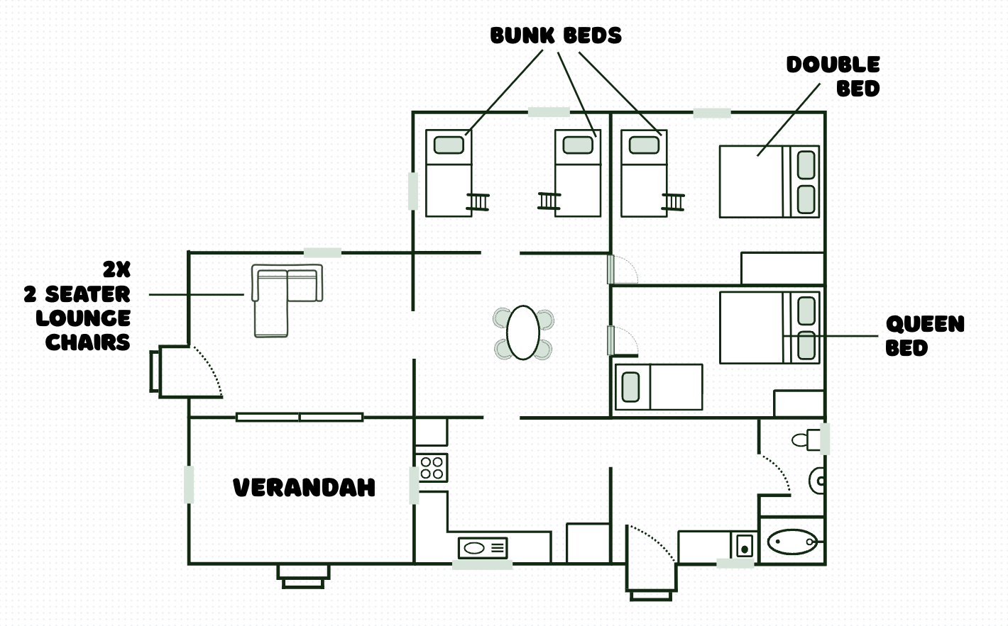 The Koinonial House Room Floor Plan