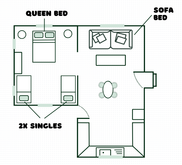 Coral Cave Room Floor Plan